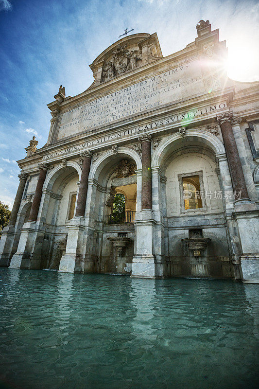 意大利罗马的典型景观:Fontana dell'Acqua Paola或Fontanone